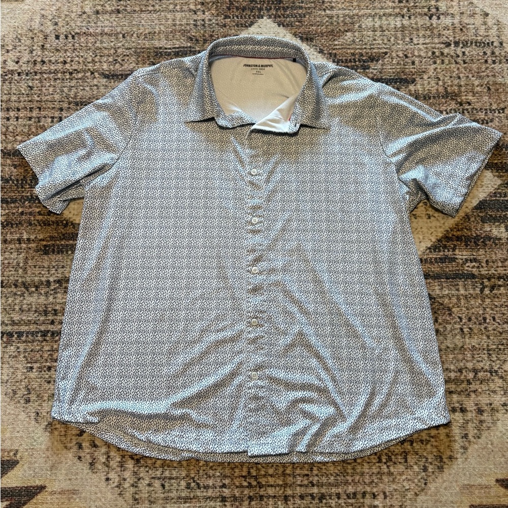 Johnston Murphy Shirt Mens XXL Polo Stretch Golf Fish